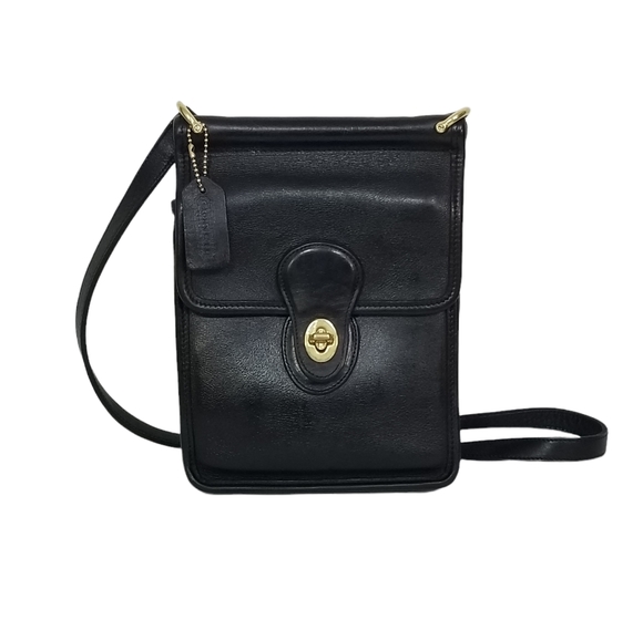 Vintage 1990's Coach Original Black Leather Murphy Shoulder Crossbody Bag #9930